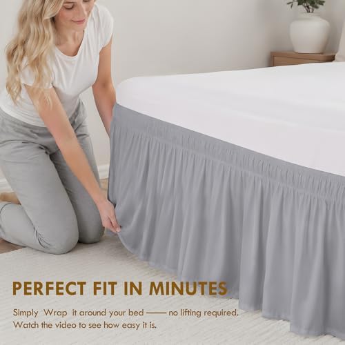 TOPWAVE Light Grey bed skirt