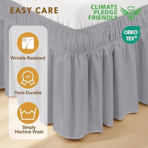 TOPWAVE Light Grey bed skirt