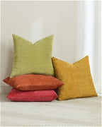 TOPWAVE Chenille Throw Pillow Covers 18x18, Pack of 4, Warm Mix