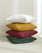 TOPWAVE Chenille Throw Pillow Covers 18x18, Pack of 4, Holiday Mix