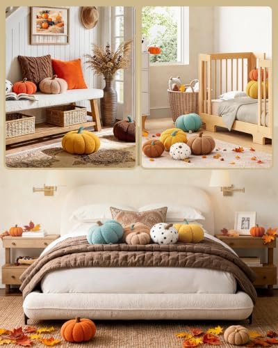 TOPWAVE orange pumpkin pillow detail