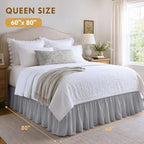TOPWAVE Light Grey bed skirt