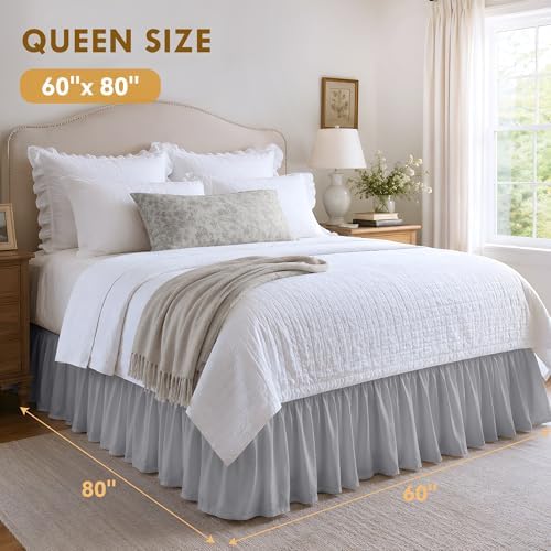 TOPWAVE Light Grey bed skirt