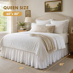 TOPWAVE White bed skirt