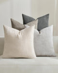 TOPWAVE Neutral Mix chenille throw pillow covers 18x18 pack of 4