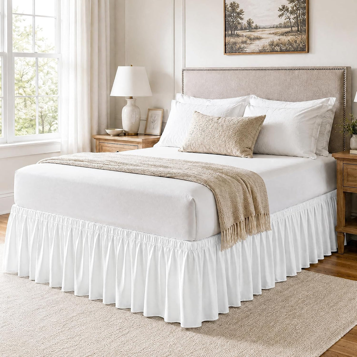 TOPWAVE White bed skirt